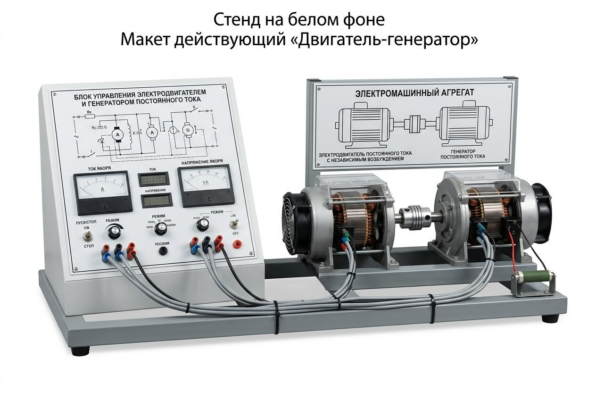 Макет действующий «Двигатель-генератор»