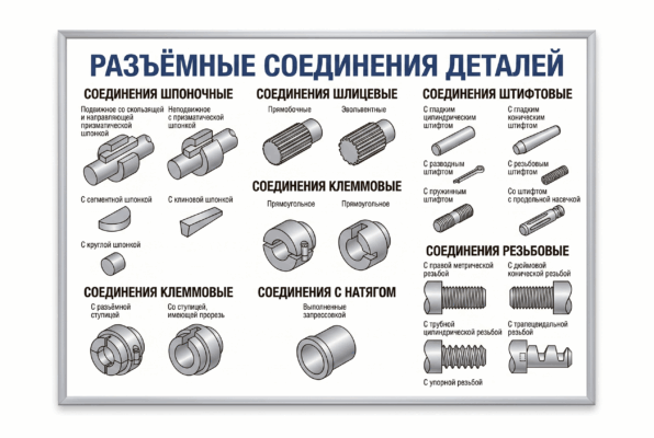 Комплект наглядно-демонстрационного оборудования «Разъёмные соединения деталей»